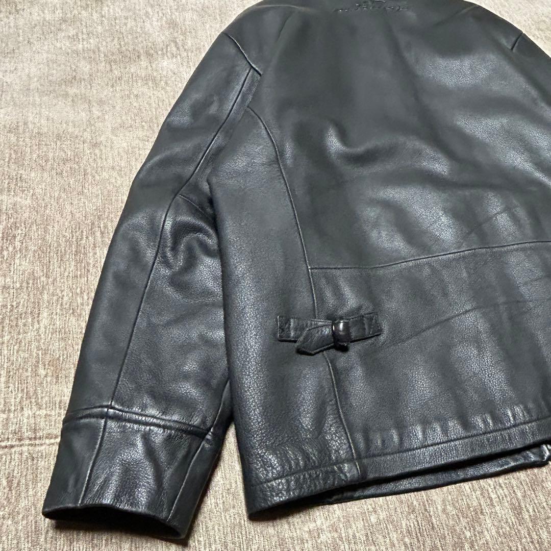 美品　KOMINE シングルライダースジャケット　4L プリマロフト　牛革