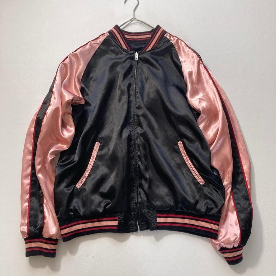 【Stopio】花旅楽団 Lサイズ 金魚刺繍 スカジャン リバーシブル