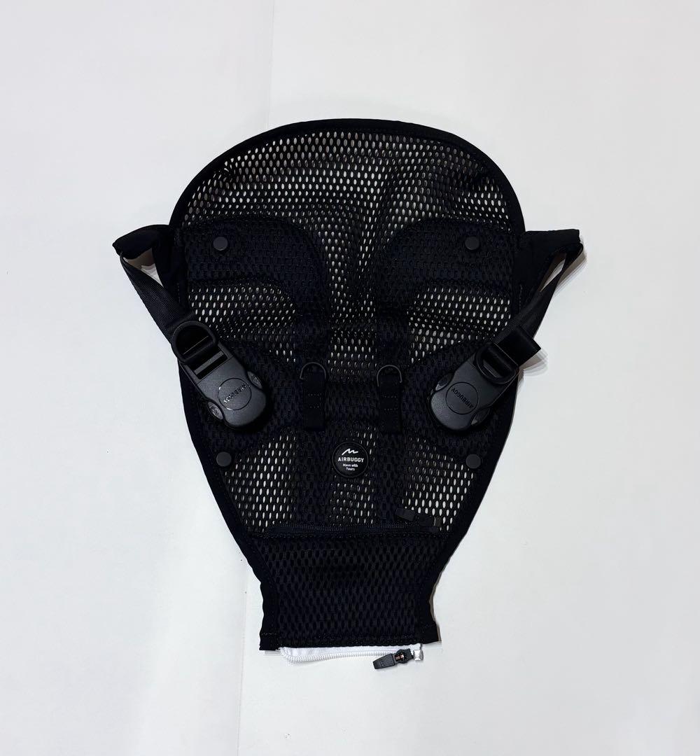 美品 セット売りAIRBUGGY エアバギーブラック 抱っこひも メッシュ素材