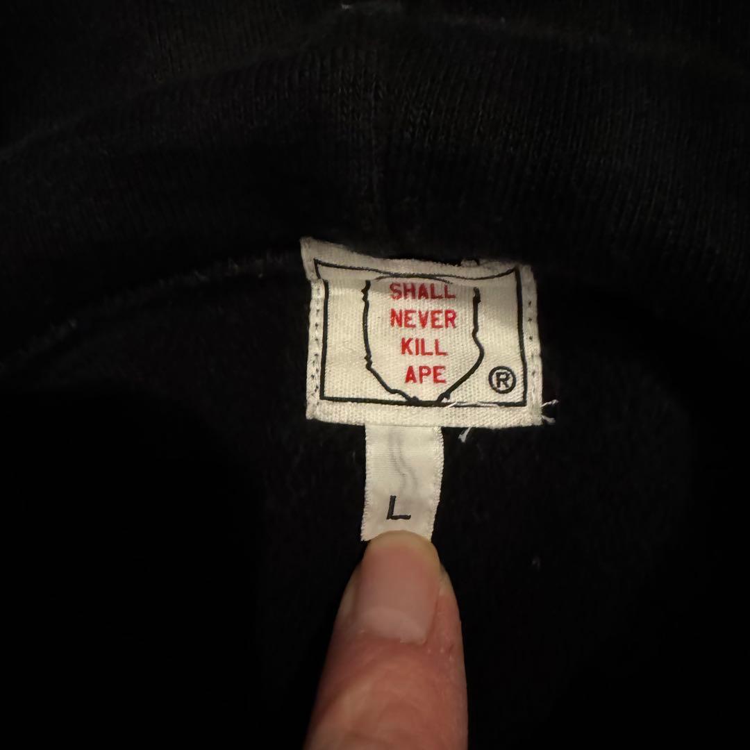 アベイシングエイプ A BATHING APE® パーカー ブラック Lサイズ