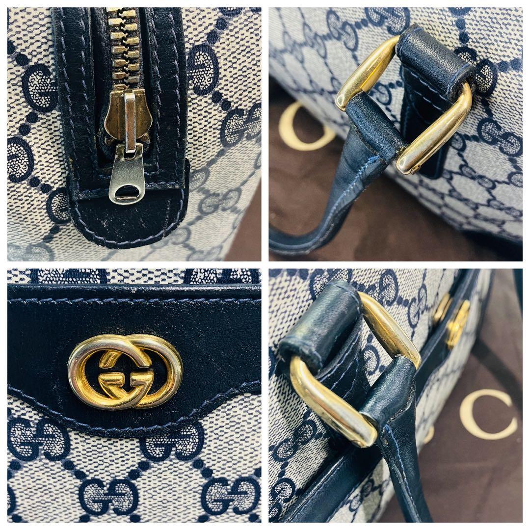 GUCCI オールドグッチGG スプリーム PVCレザーハンドバッグ ボストン