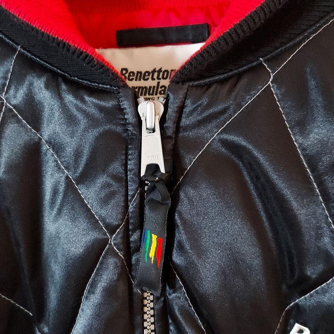 【BENETTON】希少 ベネトンフォーミュラ1 レーシングジャケット L 黒銀