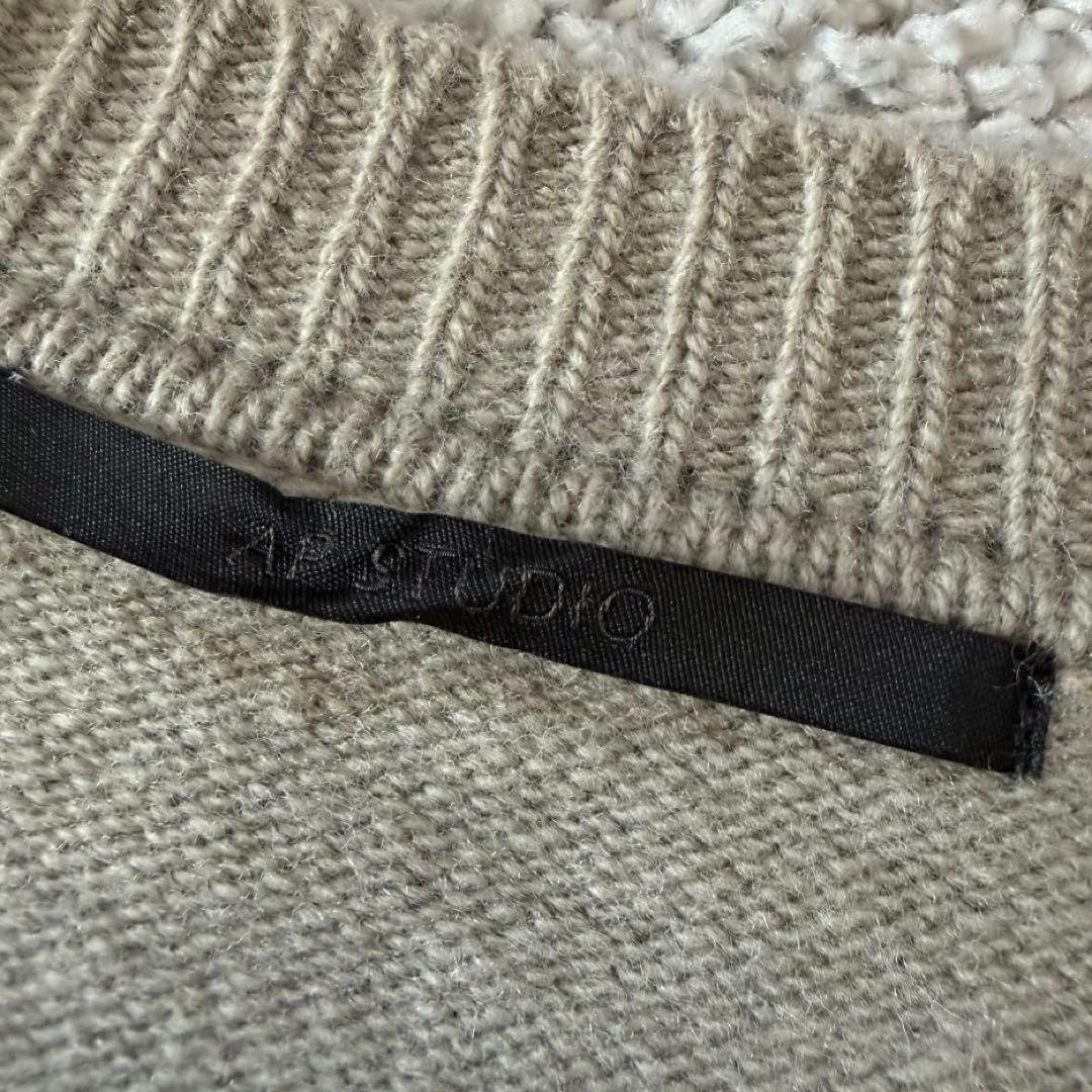 美品✨24AW【AP STUDIO 】カシミヤ混　ライン　ニット　プルオーバー