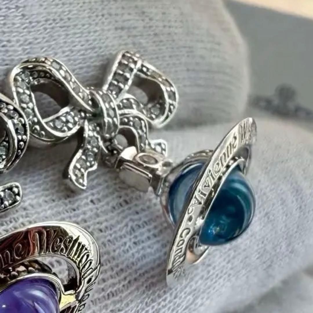 希少片耳/925/正規品VivienneWestwood リボンオーブピアス