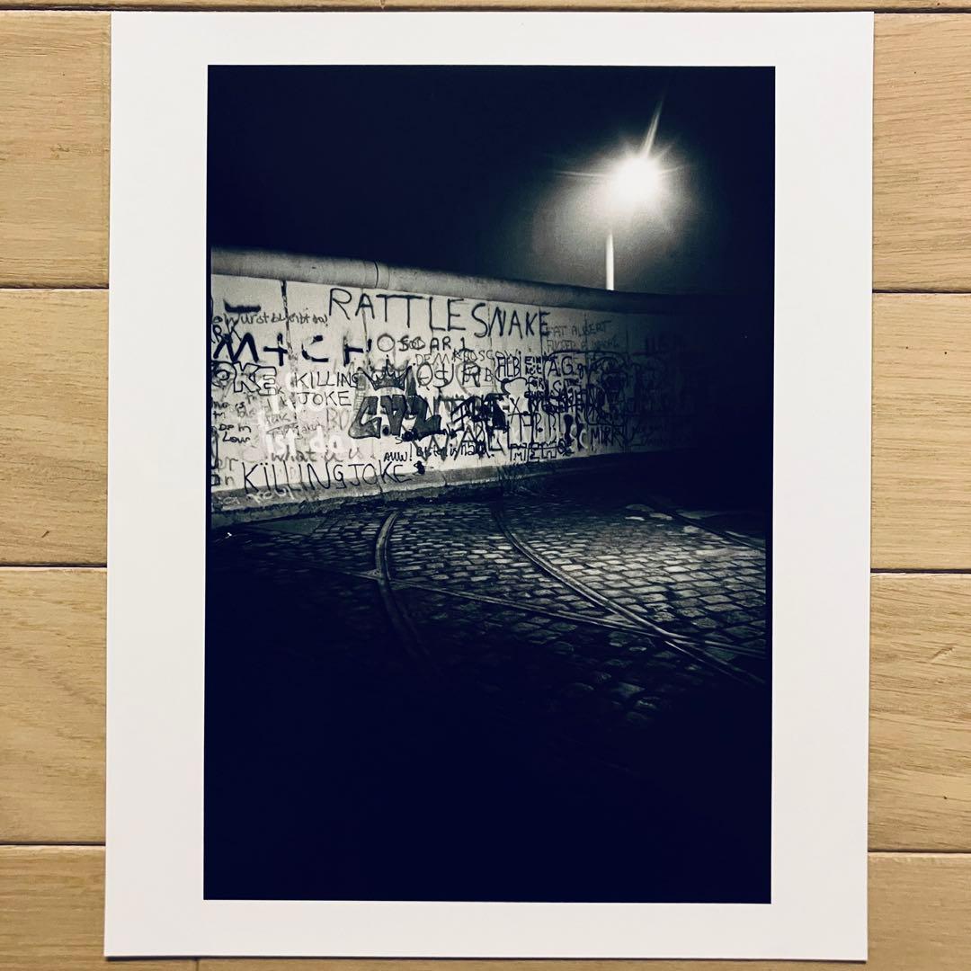 空*〕様 ハービー・山口 オリジナルプリント「ベルリンの壁」【署名入，プリントの