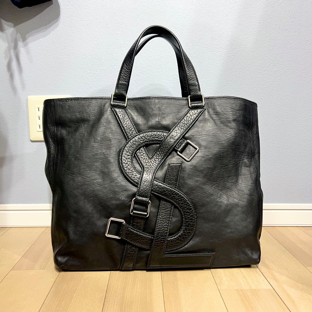 正規イヴサンローラン ysl メンズレザー トートバッグ vavin tote