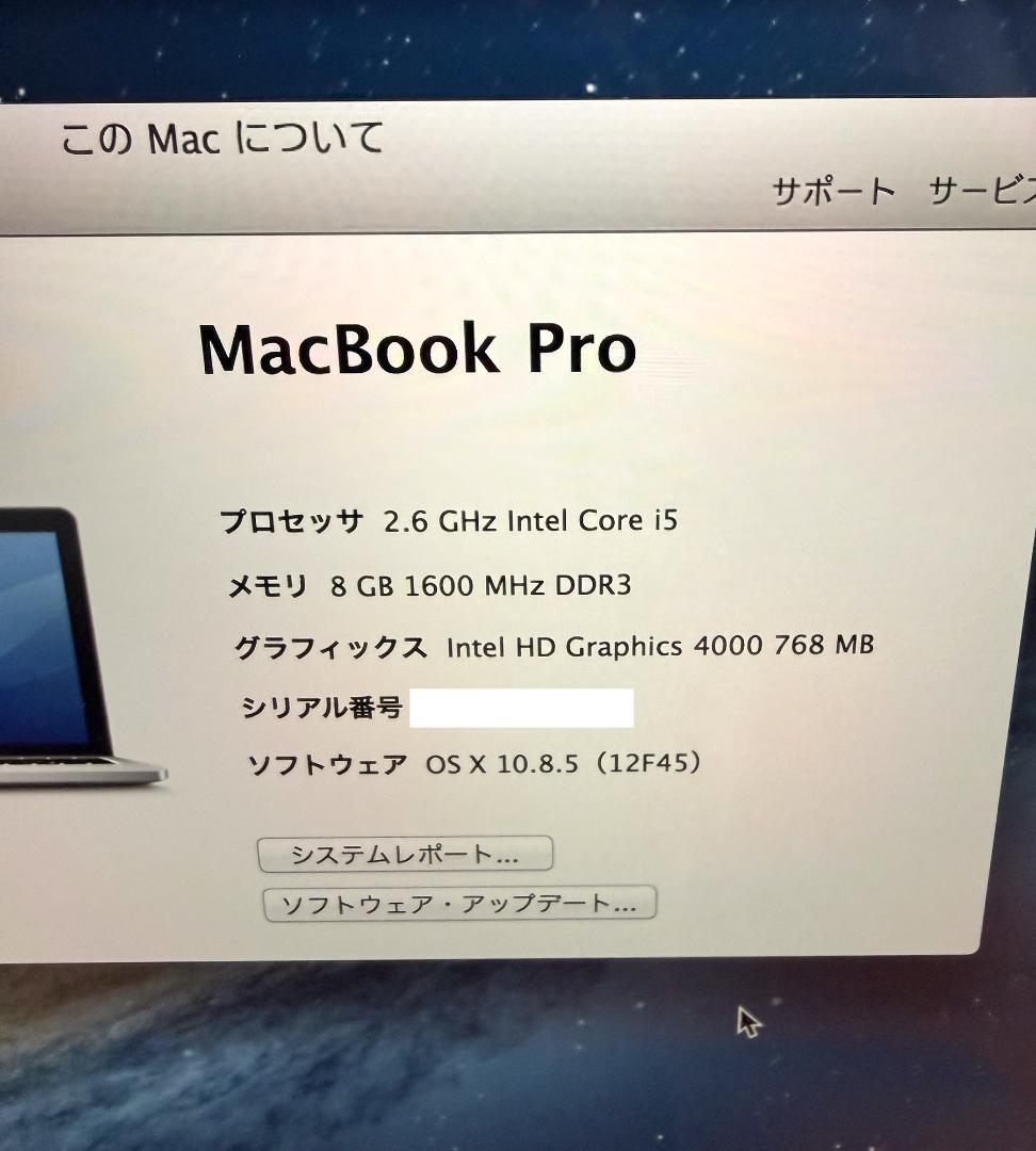 MacBook本体 MacBook Pro Retina 13inch Early 2013