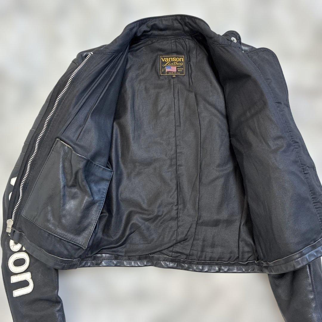 Vanson ライダースジャケット　TCジャケット サイズ36 ワッペン