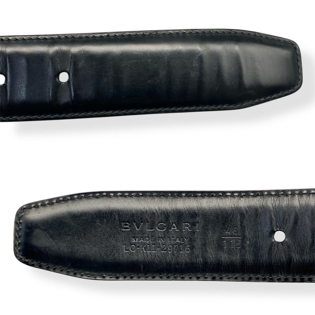 BVLGARI ブルガリ アショーマ ベルト シルバー ブラック イタリア製