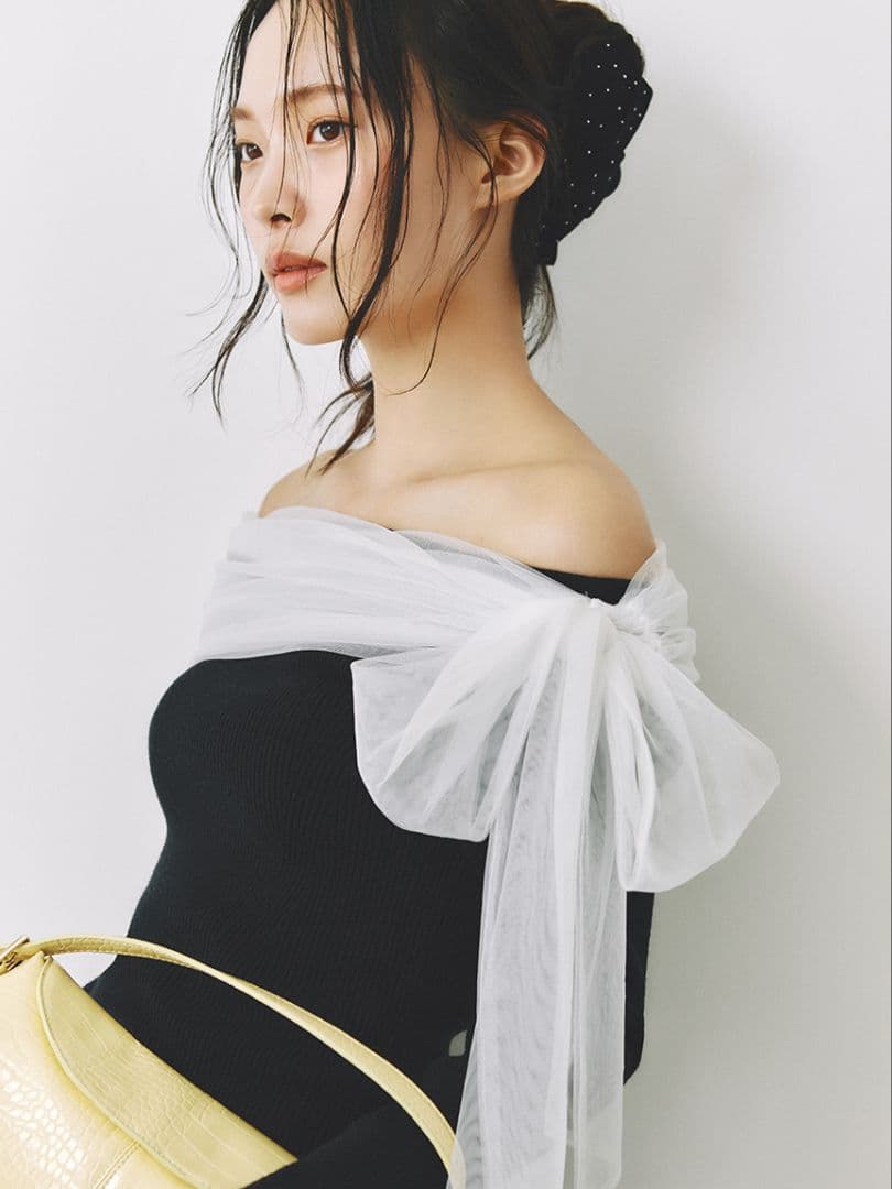 【2025AW今季新作】3wayリボンオフショルニットプルオーバー