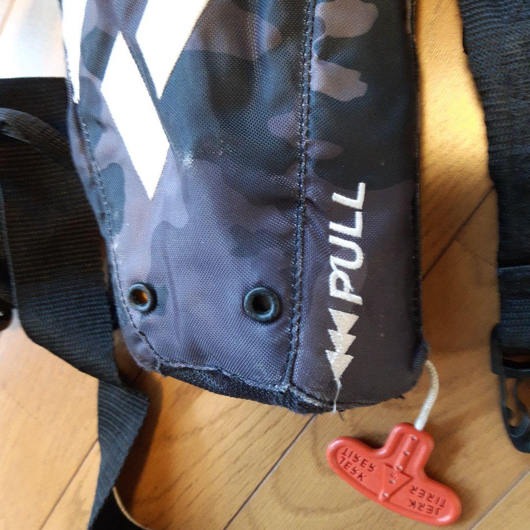 DAIWA DF-2321 フリーサイズ ブラックカモライフジャケット 引き紐付