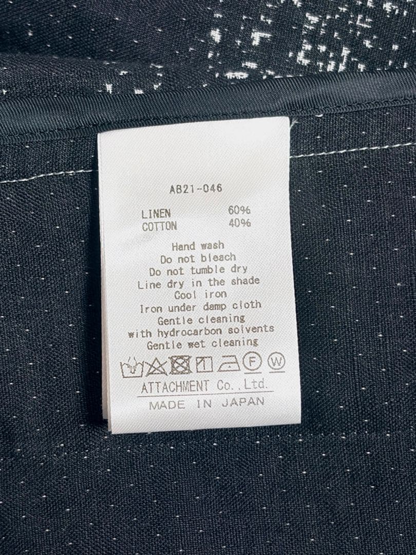 【新品】アタッチメント LI/C グラデーション ジャカード ノーカラーブルゾン