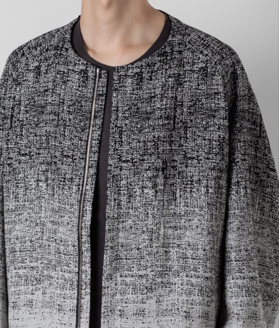 【新品】アタッチメント LI/C グラデーション ジャカード ノーカラーブルゾン