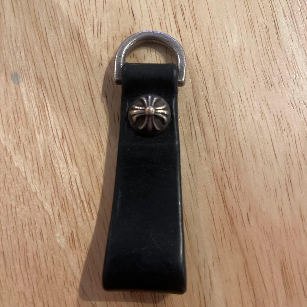クロムハーツ　黒レザーキーホルダー