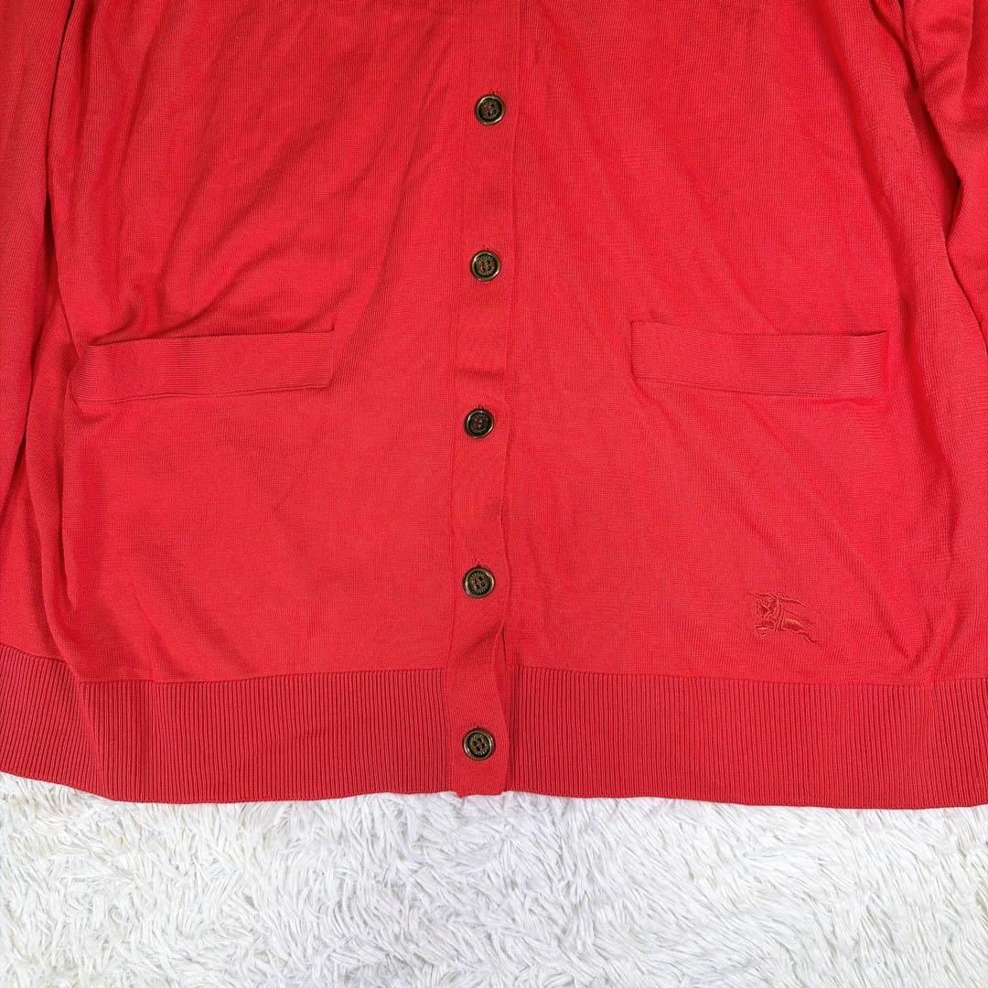 【新品タグ付き】バーバリーロンドン　ホースロゴ　2XLサイズ　ベルト付　レッド