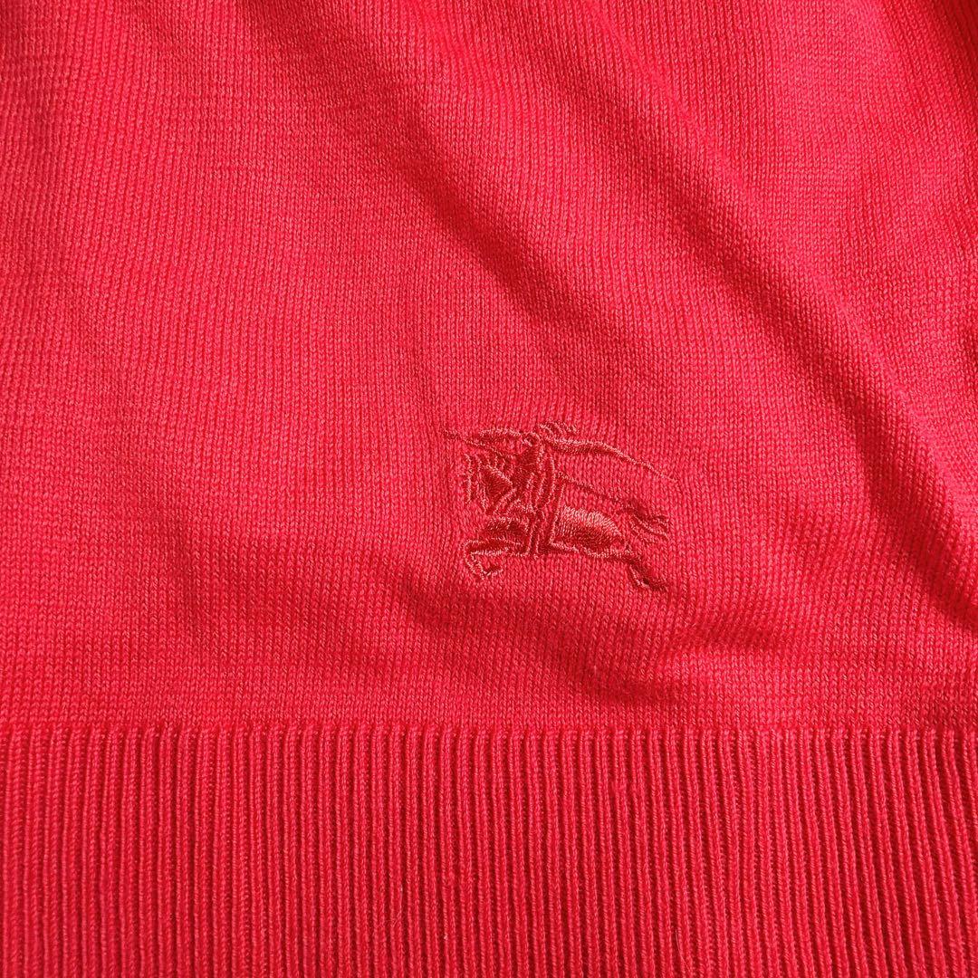 【新品タグ付き】バーバリーロンドン　ホースロゴ　2XLサイズ　ベルト付　レッド