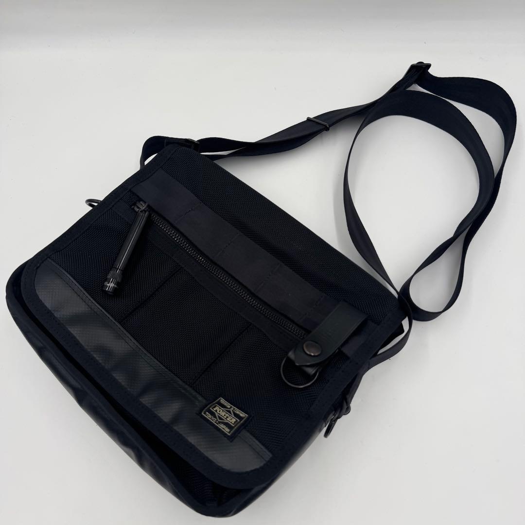 ポーター　メッセンジャーバッグ ヒート マグライト付　黒　ショルダー　斜め掛け