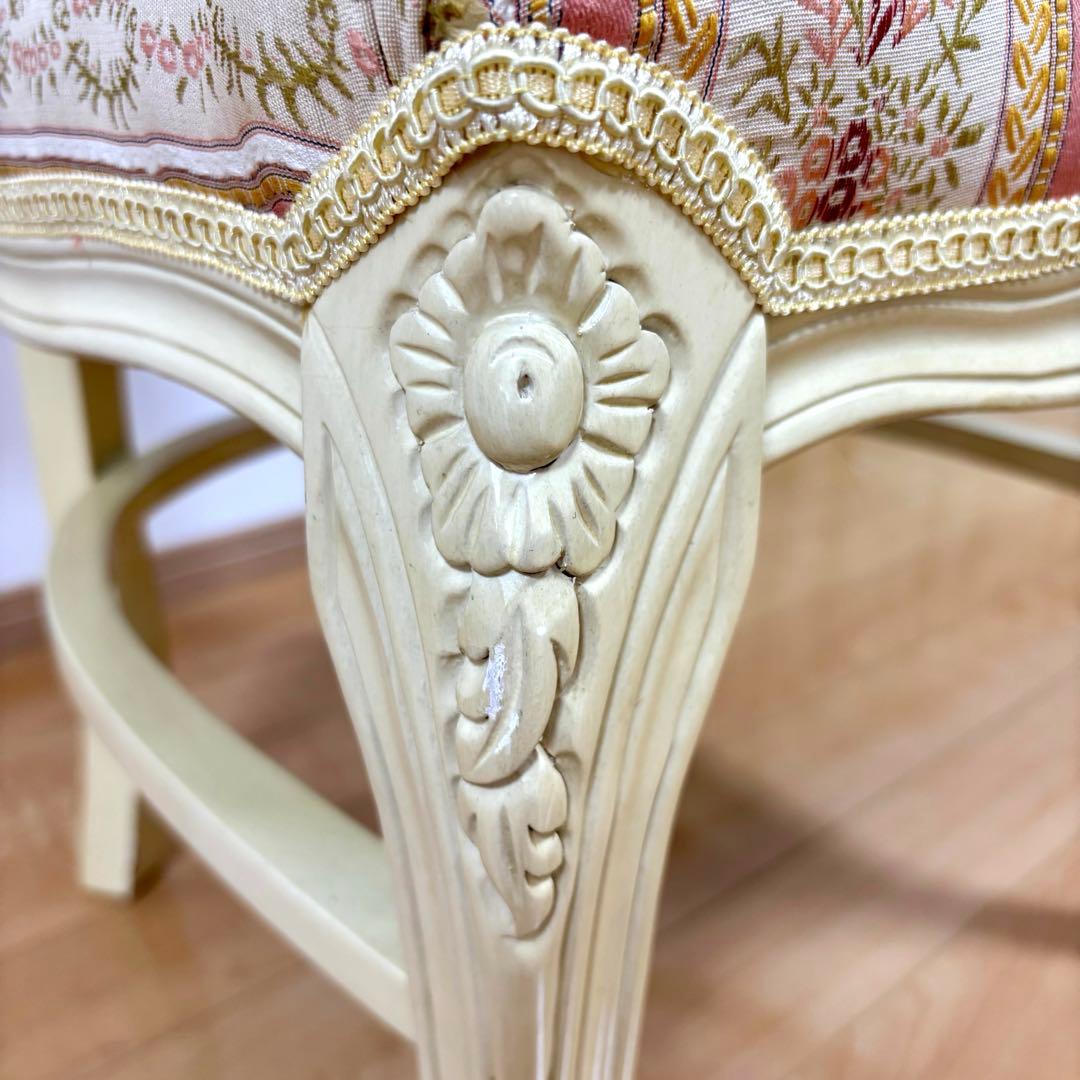 ロココ調 猫脚 ダイニングチェア アンティーク