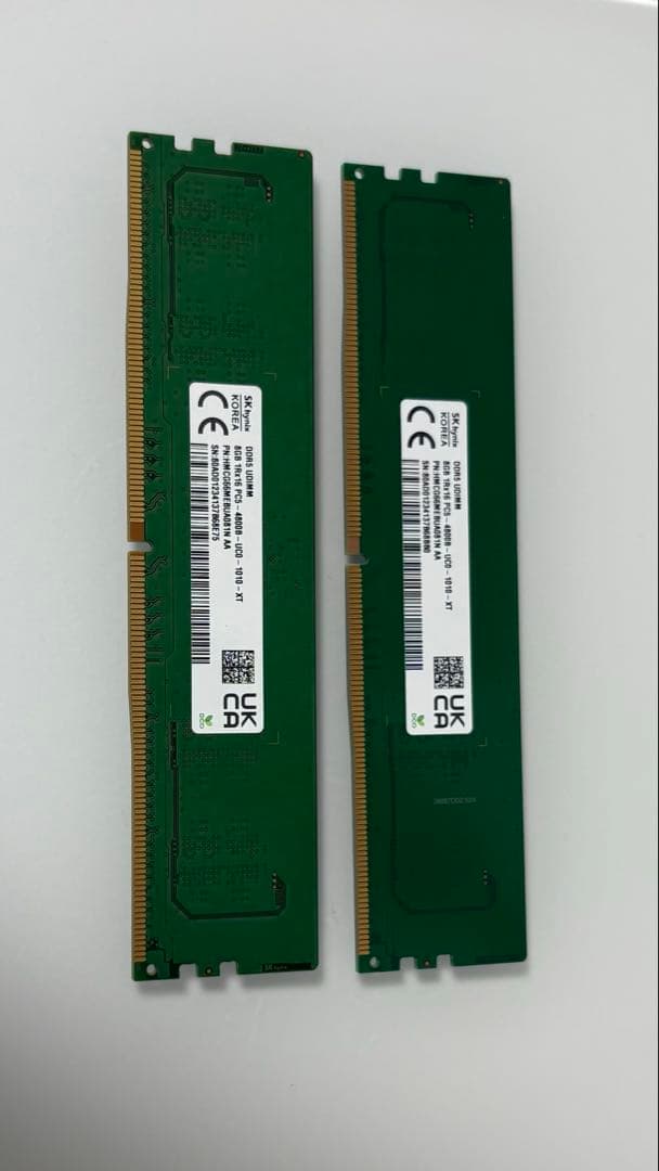SK hynix DDR5 8GB 計16GB 4800MHz メモリ