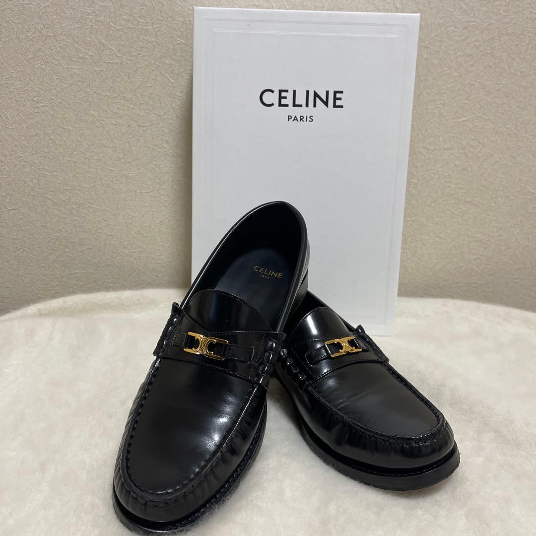 CELINE セリーヌ ルコ ローファー 本革 レザー トリオンフ(24.5