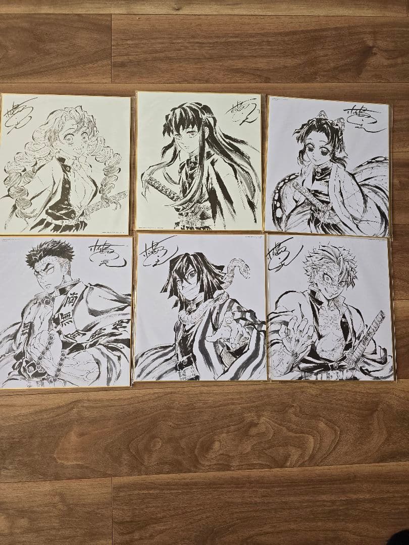 新品　鬼滅の刃　Blu-ray　特典　描き下ろし　色紙　６枚セット
