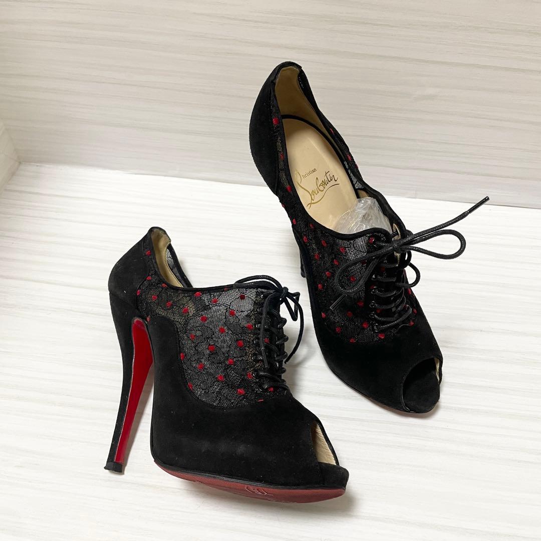 Christian Louboutin　パンプス　レース　23.0㎝　ブラック