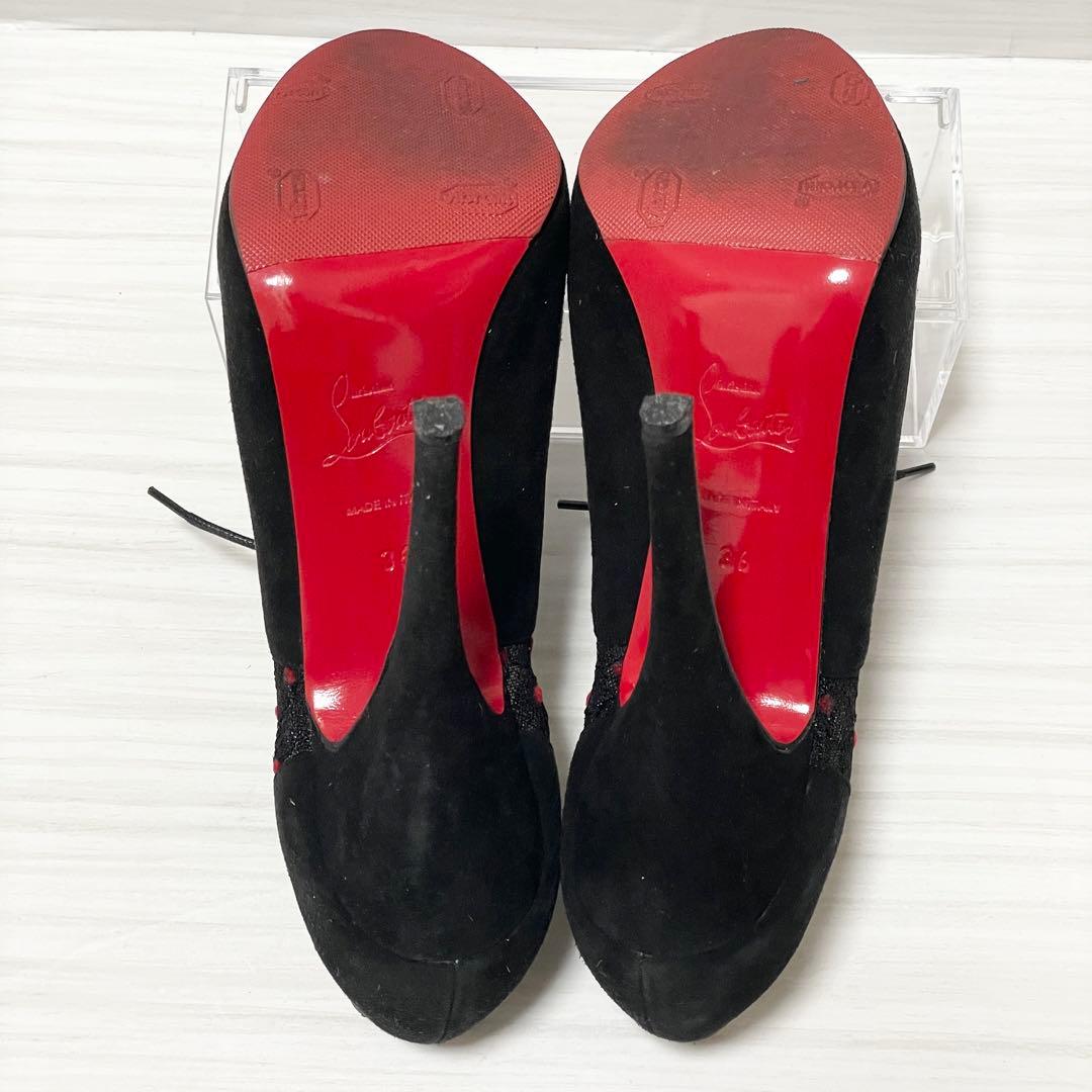 Christian Louboutin　パンプス　レース　23.0㎝　ブラック