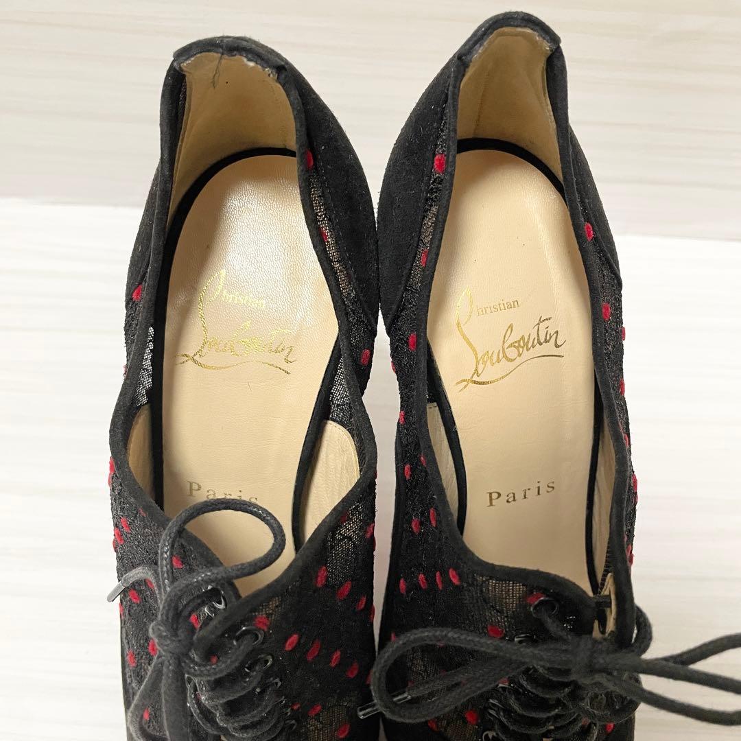 Christian Louboutin　パンプス　レース　23.0㎝　ブラック