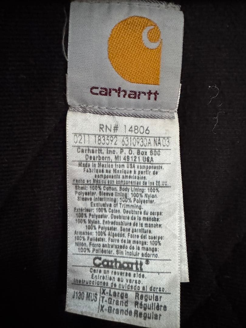 【激レア】希少 カーハート アクティブジャケット XL マッシュルーム ビリー