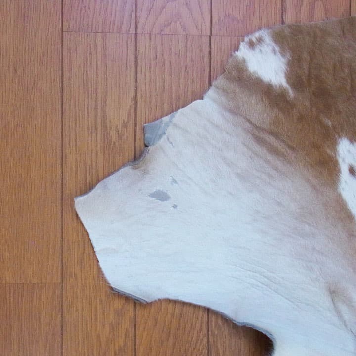 カウラグ 牛革 天然 レザー マット カーペット ラグマット