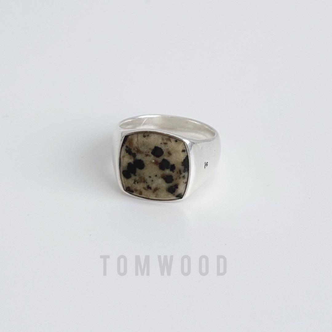 TOMWOODトムウッド　クッションレオパードシルバーリング　58(18号)