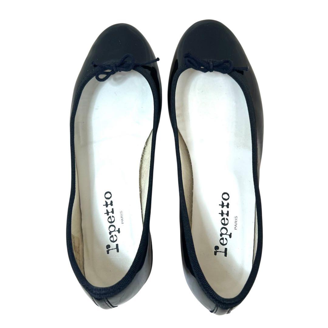 【美品】repetto ジゼル エナメル リボン ローヒール