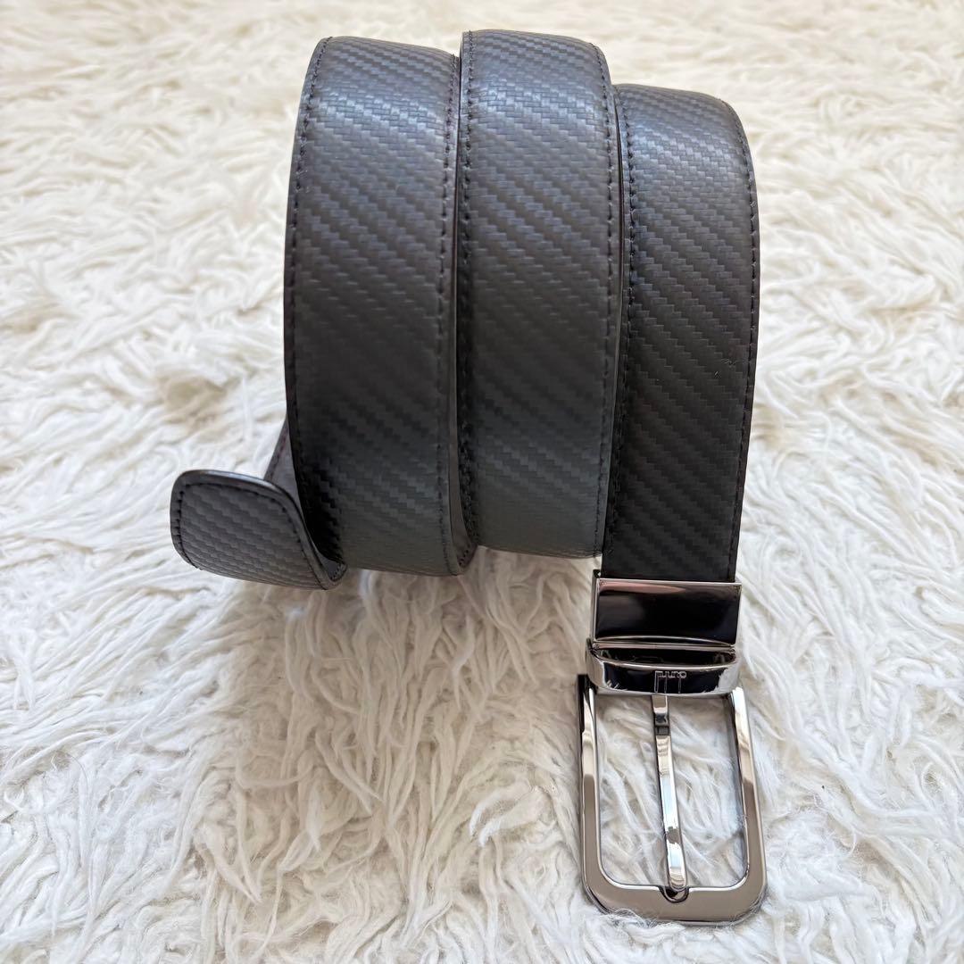 s*6様 未使用級　dunhill リバーシブル　本革ベルト　回転式　箱　保存袋