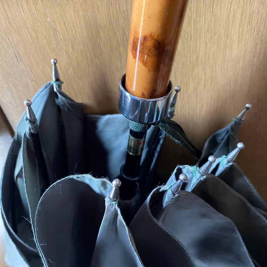 【皇室御用達】'80年代前原光榮商店 高級雨傘 中棒カーボン　モスグリーン