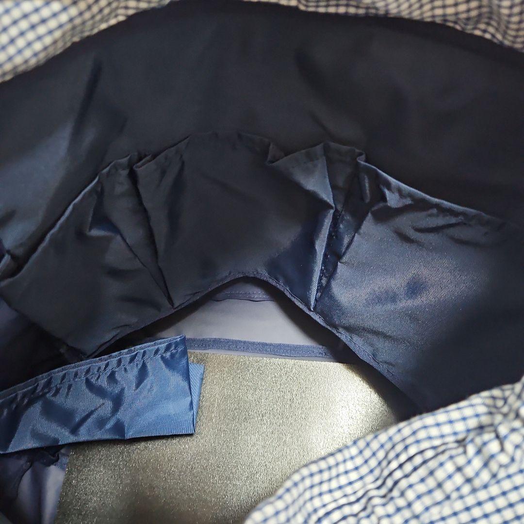 ☆familiar☆ネイビーマザーズバッグ刺繍☆ほぼ未使用☆オムツ替シート付☆