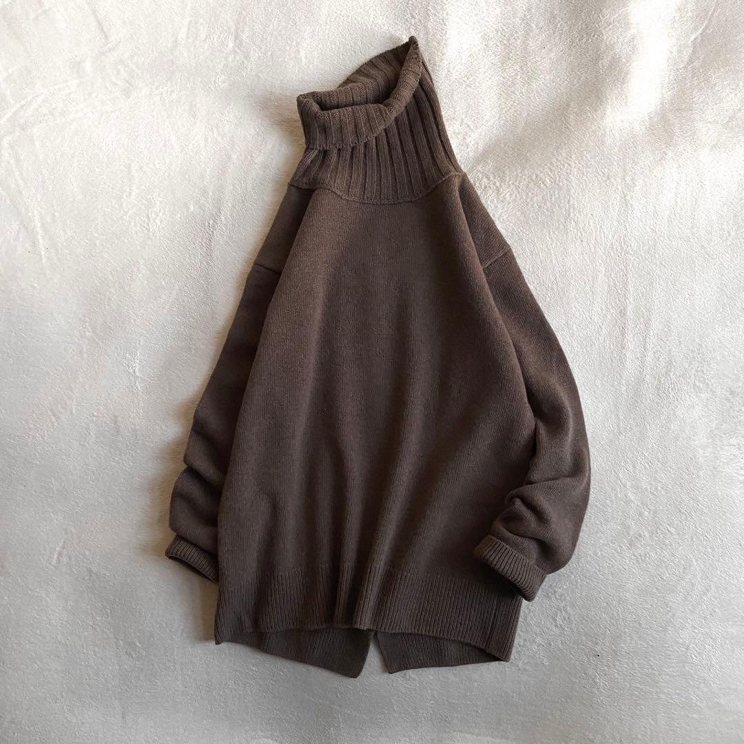 【ほぼ未使用✨】Deuxieme Classe JADEタートルニット　チョコ