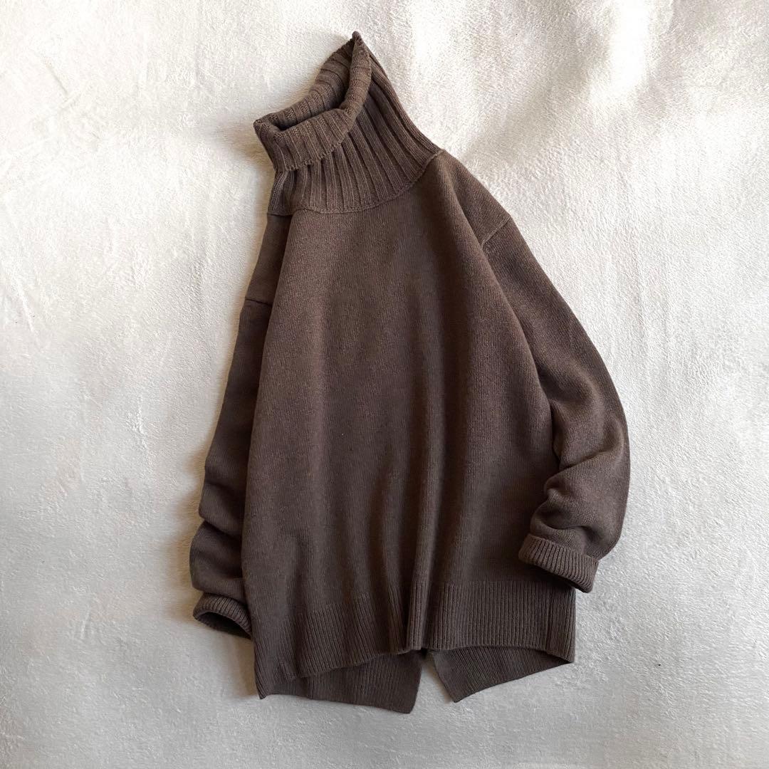 【ほぼ未使用✨】Deuxieme Classe JADEタートルニット　チョコ