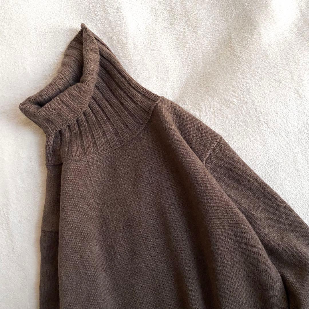 【ほぼ未使用✨】Deuxieme Classe JADEタートルニット　チョコ
