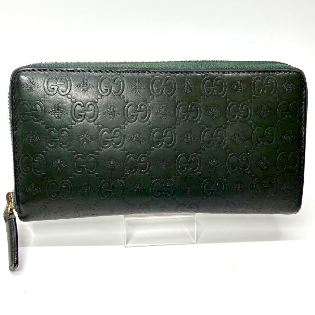 GUCCI グッチ　長財布　ラウンドファスナー　GG アニマリエ　ビー