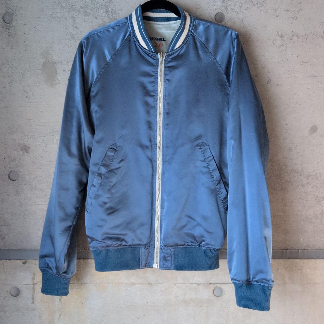 未使用 DIESEL スカジャン 蛇刺繍 シルバー