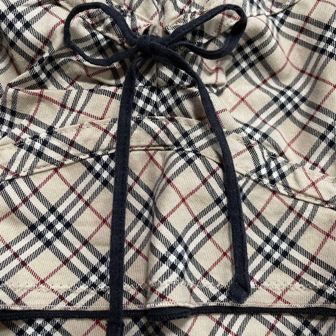 希少バーバリーブルーレーベルキャミソール　バーバリーノヴチェック　リボン y2k