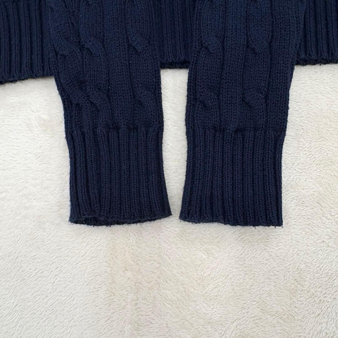極美品✳︎ポロラルフローレン定番大人気ネイビーケーブルセーターニット正規品