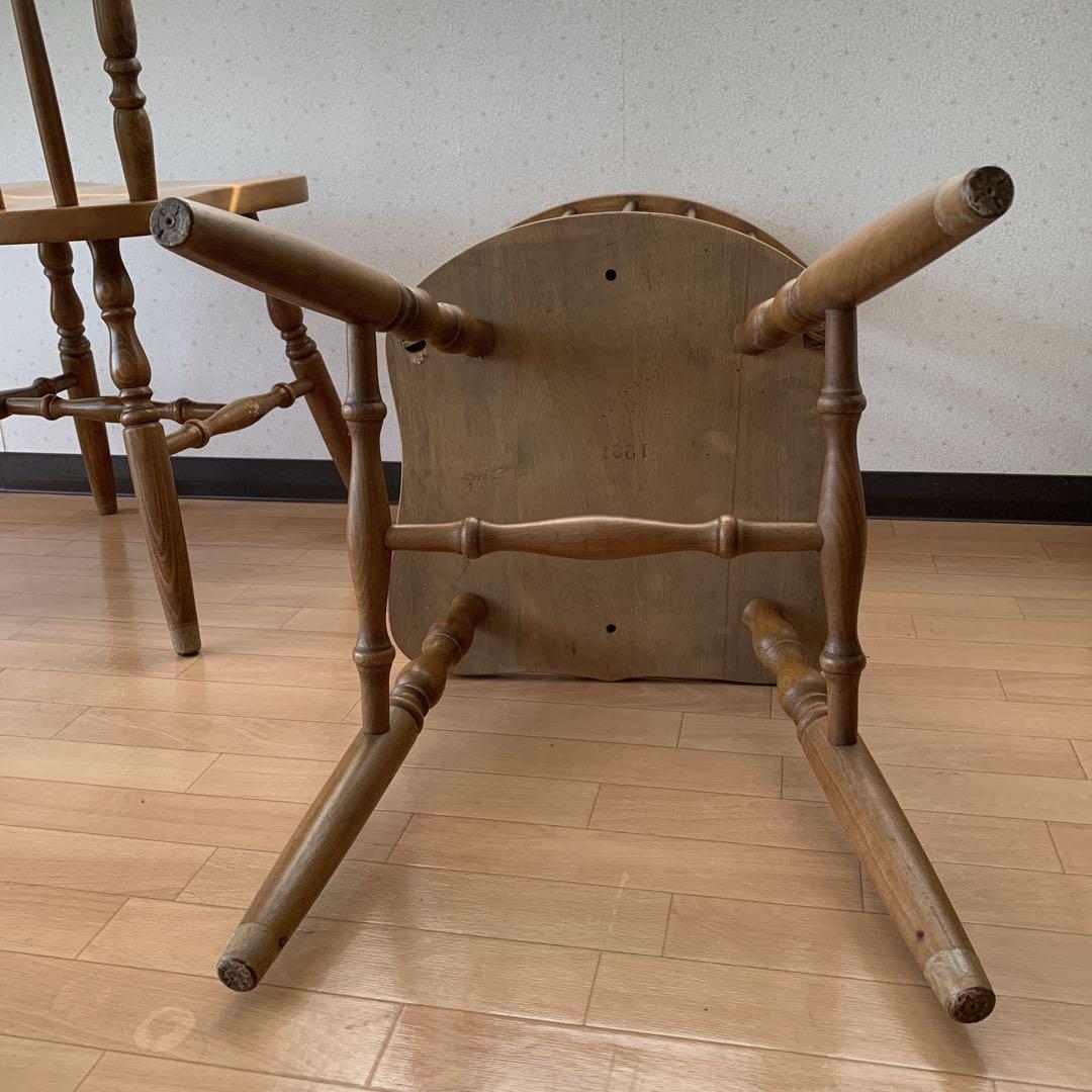 池田木工　アンティーク　椅子　2脚セット