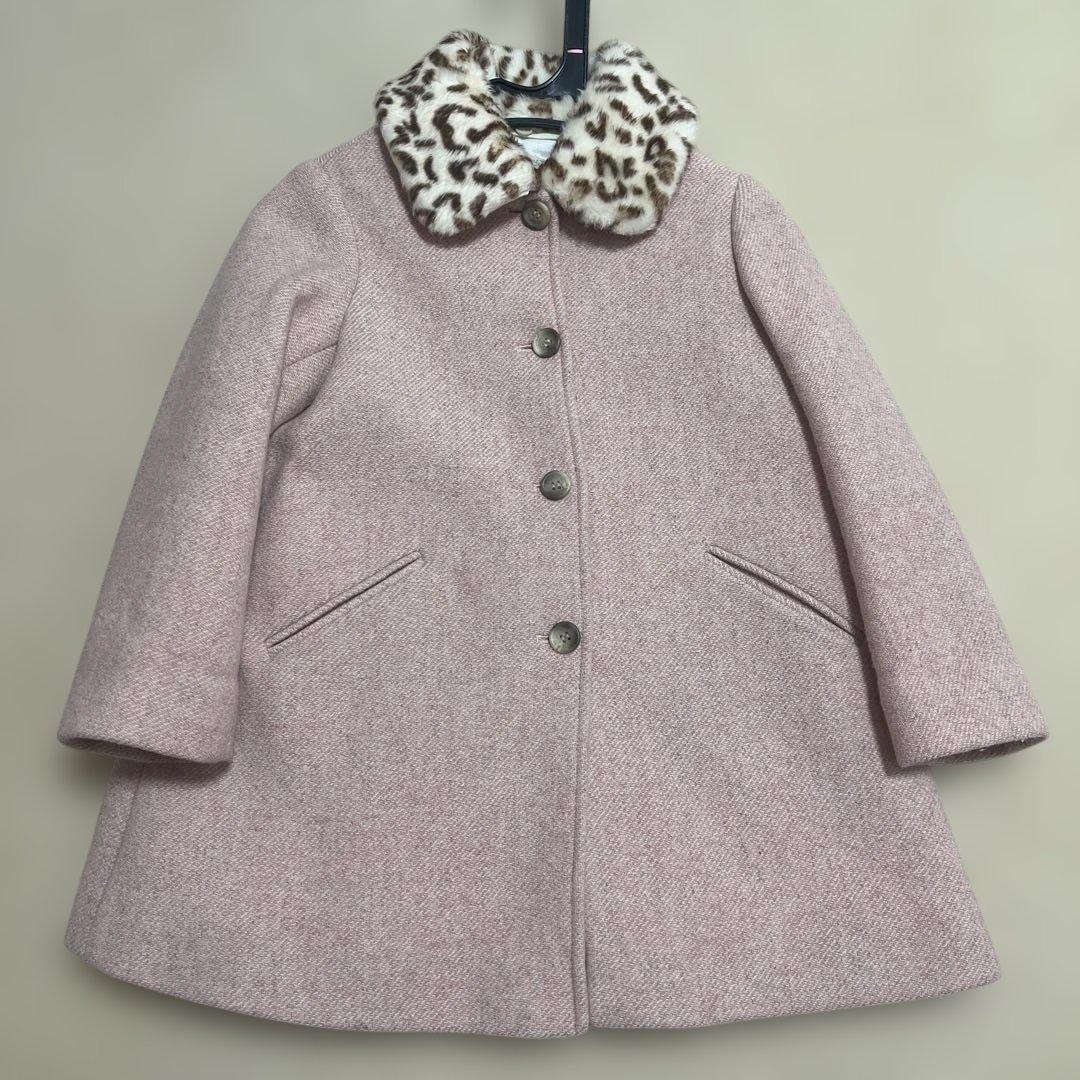 ボンポワン　6A コート（ヒョウ柄襟）