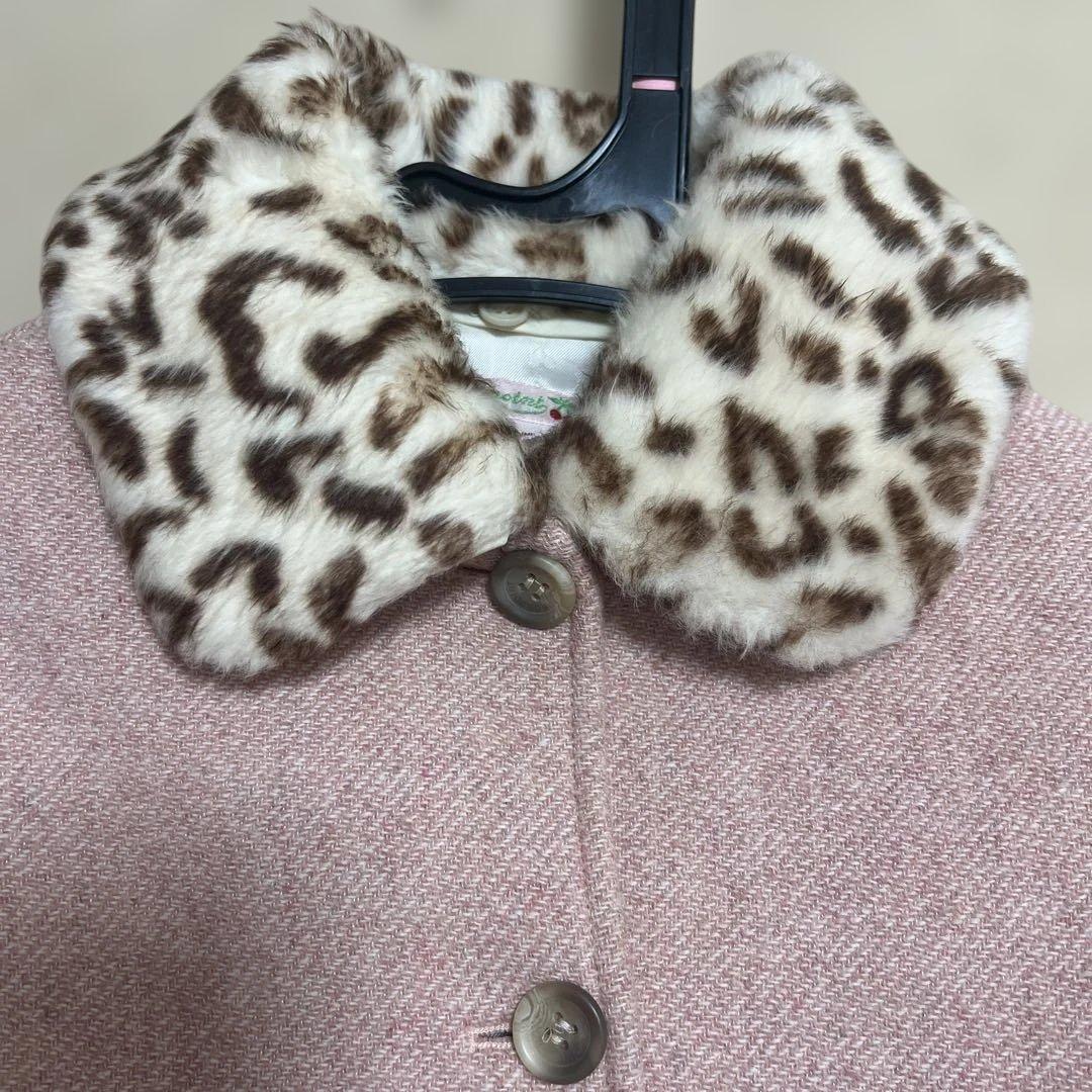 ボンポワン　6A コート（ヒョウ柄襟）