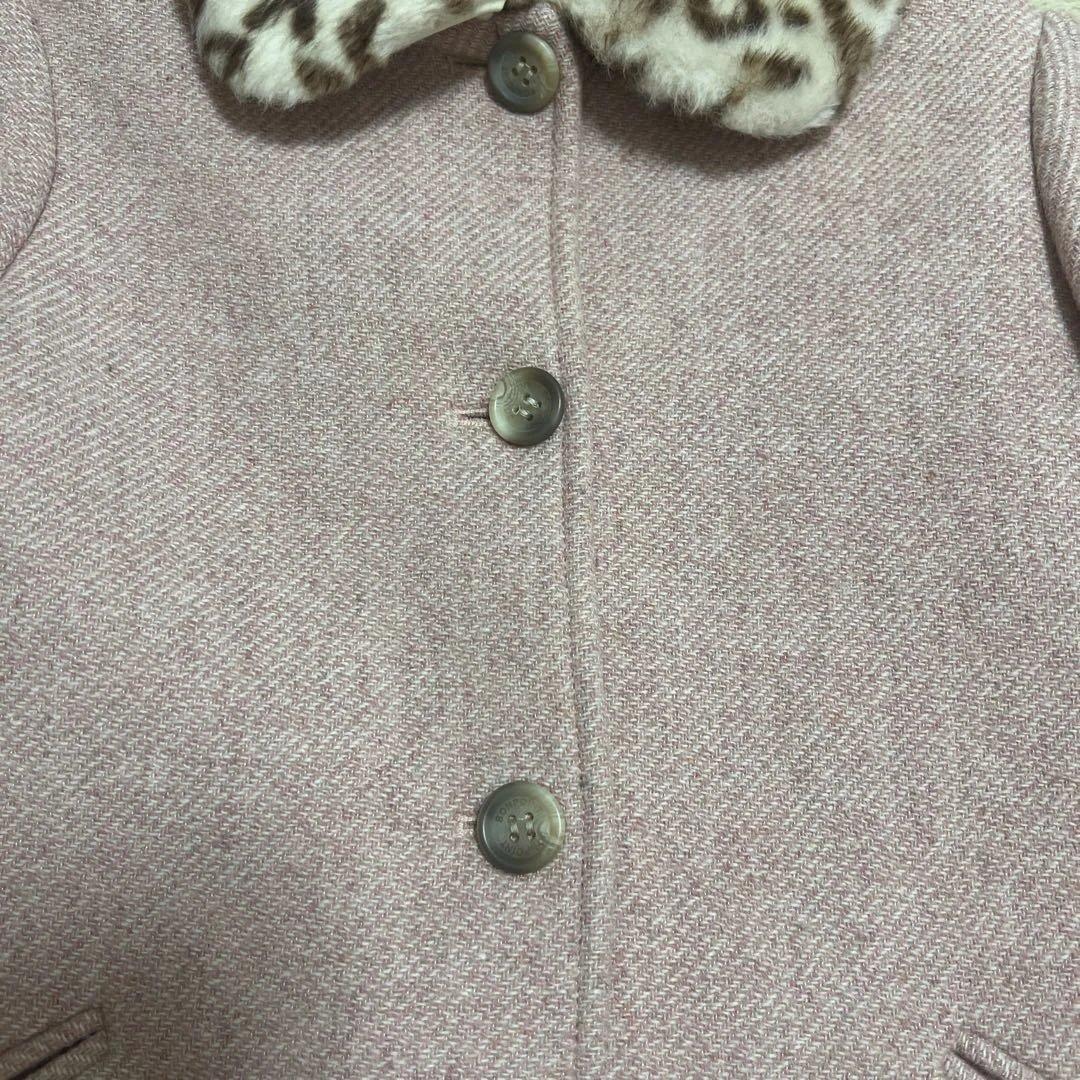 ボンポワン　6A コート（ヒョウ柄襟）