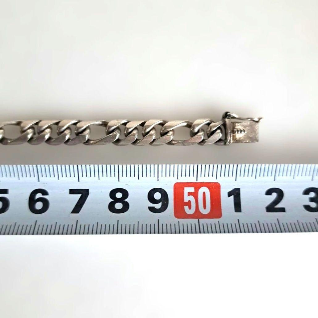 【匿名配送】フィガロ　チェーンネックレス　シルバー925　喜平　ビンテージ