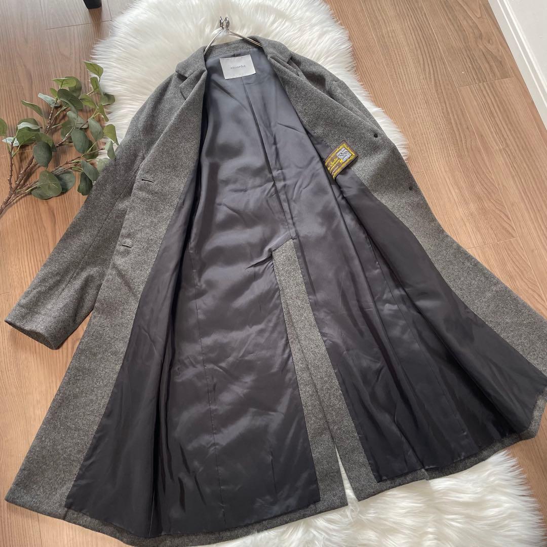 HELIOPOLE エリオポール　ウールカシミヤチェスターコート　グレー