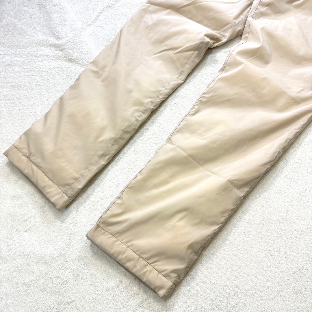 BEAMS GOLF 刺繍ロゴ 防寒中綿 ウエストゴム 暖パンツ L ベージュ