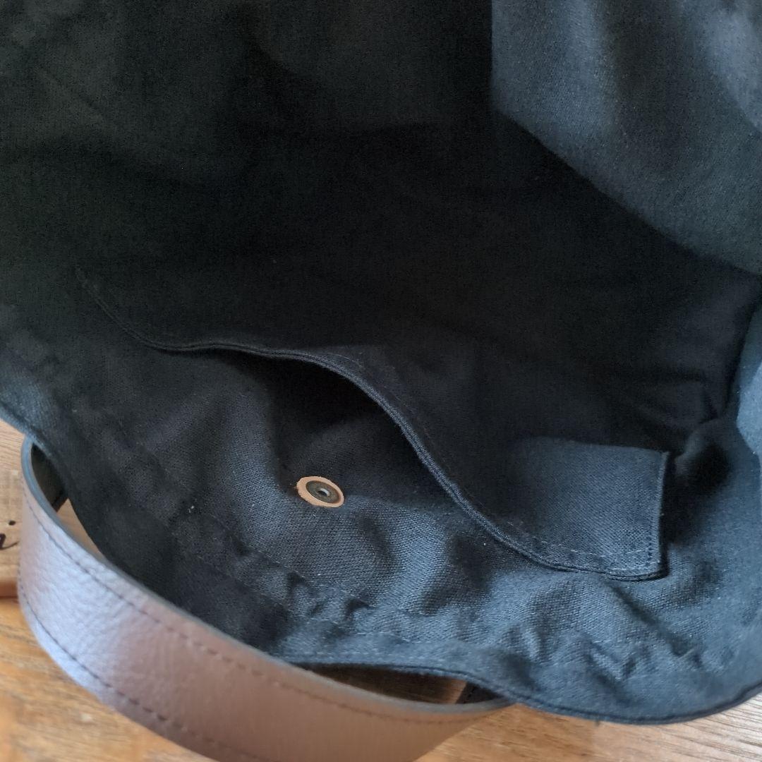 【1549】あおりポケットの巾着バッグ＊ミナペルホネン